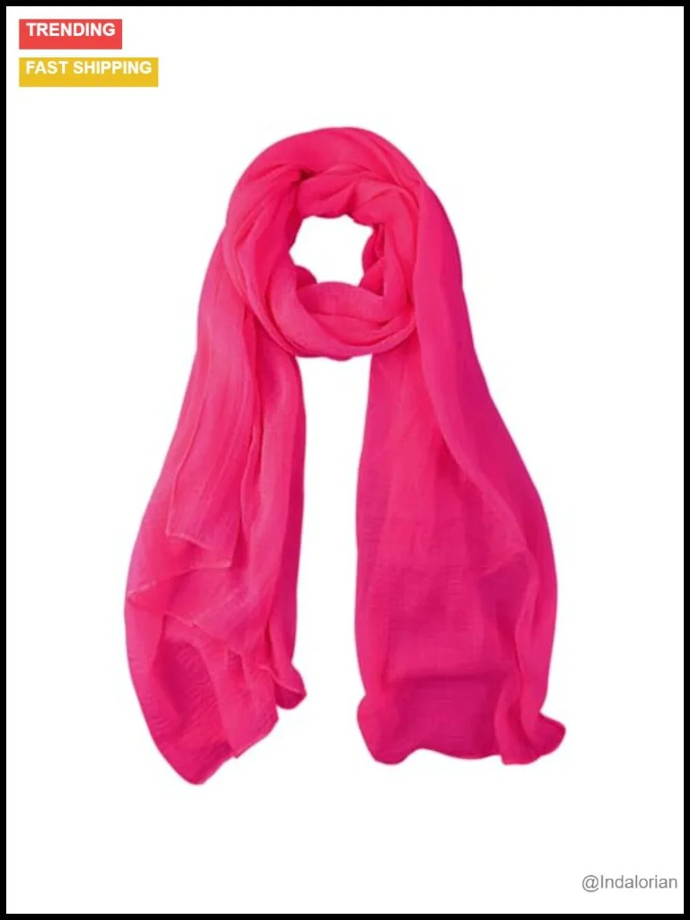 Super Soft Lightweight Crinkle Scarf Shawl Wrap 65x30 inch